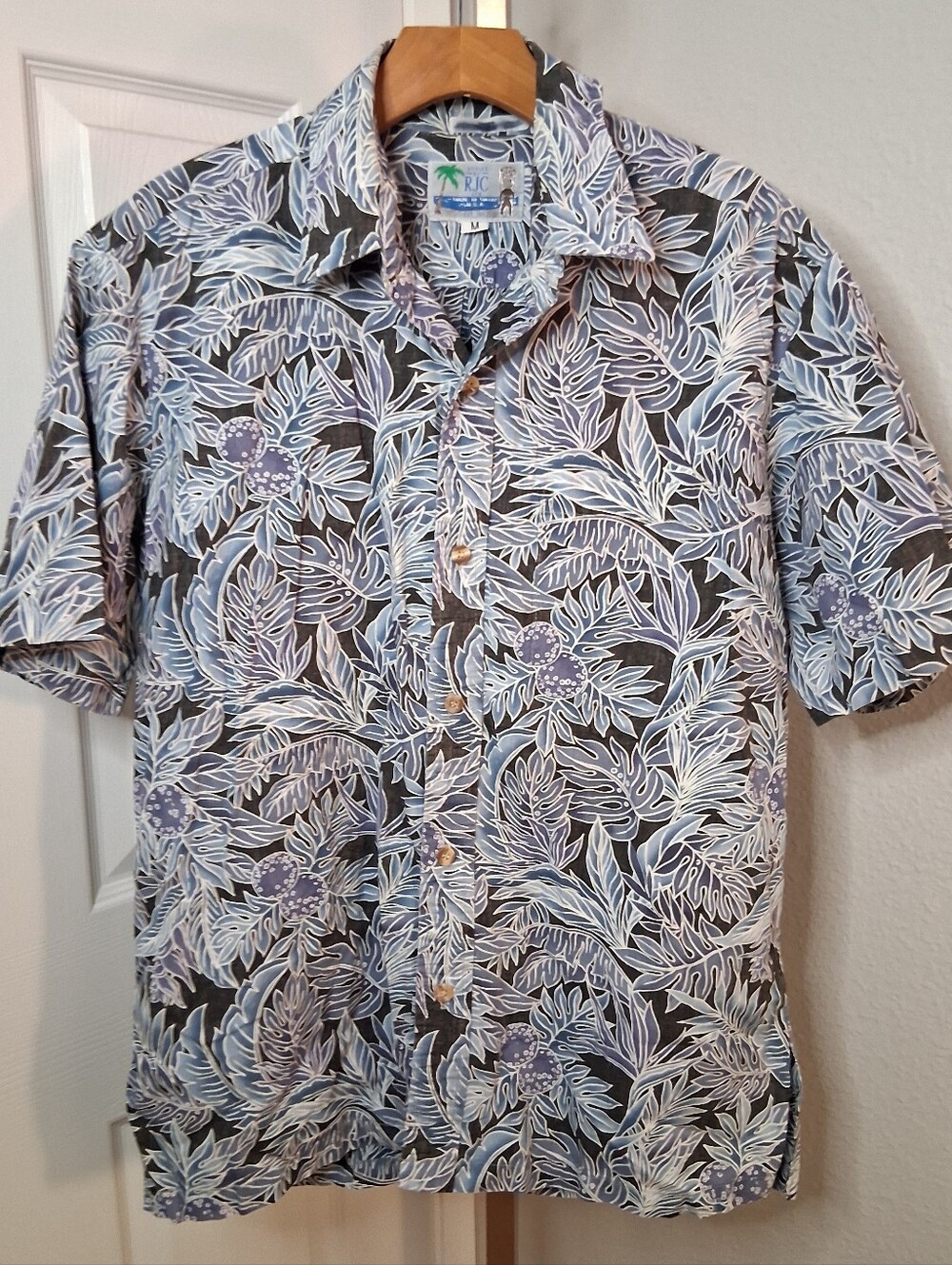 Vintage Made In Hawaii Button Down Short Sleeve Hawaiian Print Shirt Medium